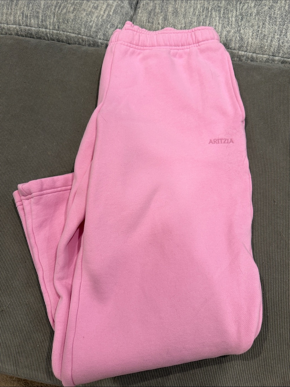 Aritzia  Pink Fleece Sweatpants